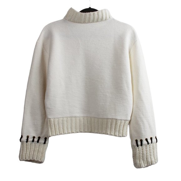 Zara Ivory Mock Turtleneck Sweater - Picture 2 of 16